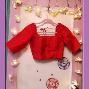 Saree (36) Top - Red